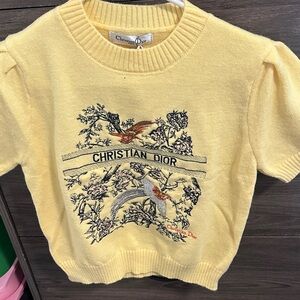 Light Yellow Embroidered Women's Sweater size S